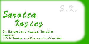 sarolta kozicz business card